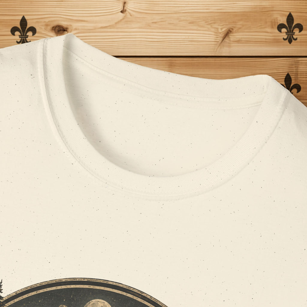 Carpe Diem Tabarnak Campfire Landscape T-Shirt Mountain Moon Forest Quebec Shirt