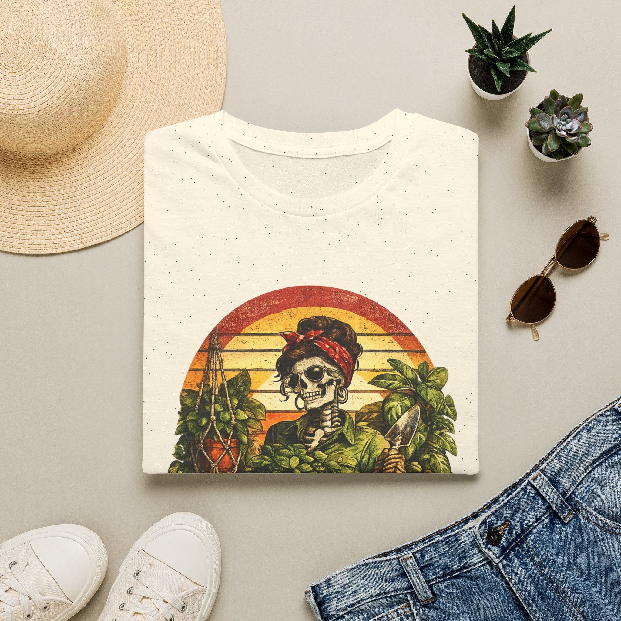 Skeleton Gardener Plant Lady T-Shirt Plant Lady Shirt Plant Lover Tee Plant Mom