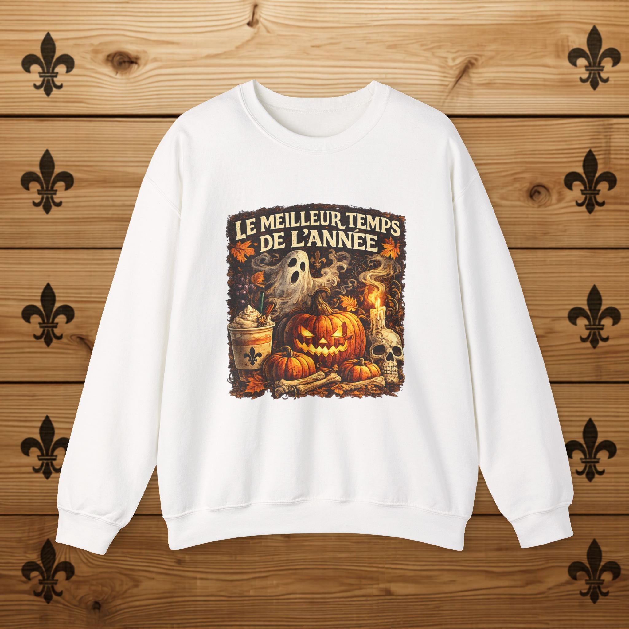 Le meilleur temps de l'année Halloween Sweatshirt | Pumpkin Ghost Skull Design
