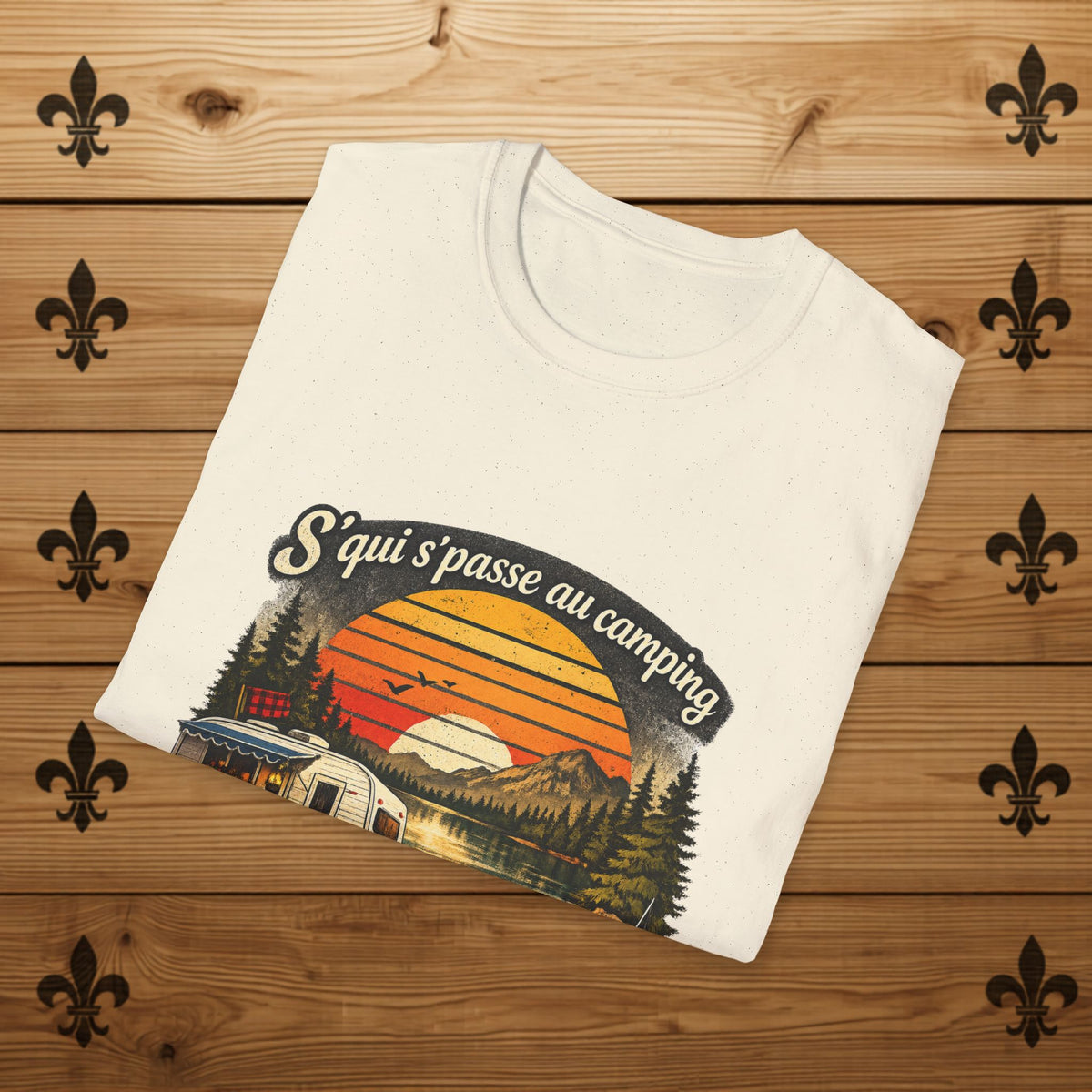 S'qui s'apsse au camping reste au camping - T-Shirt