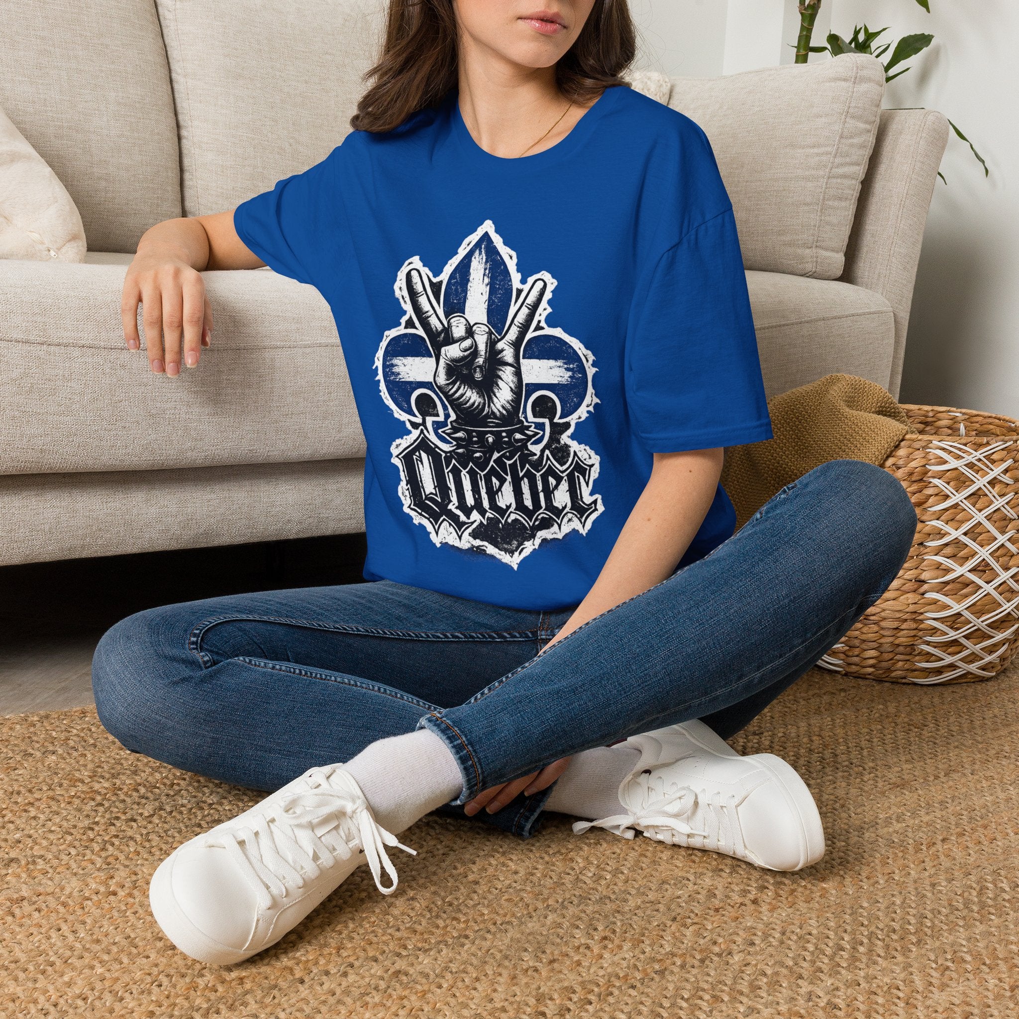 Québec Fleur-de-Lys Metalhead - T-Shirt