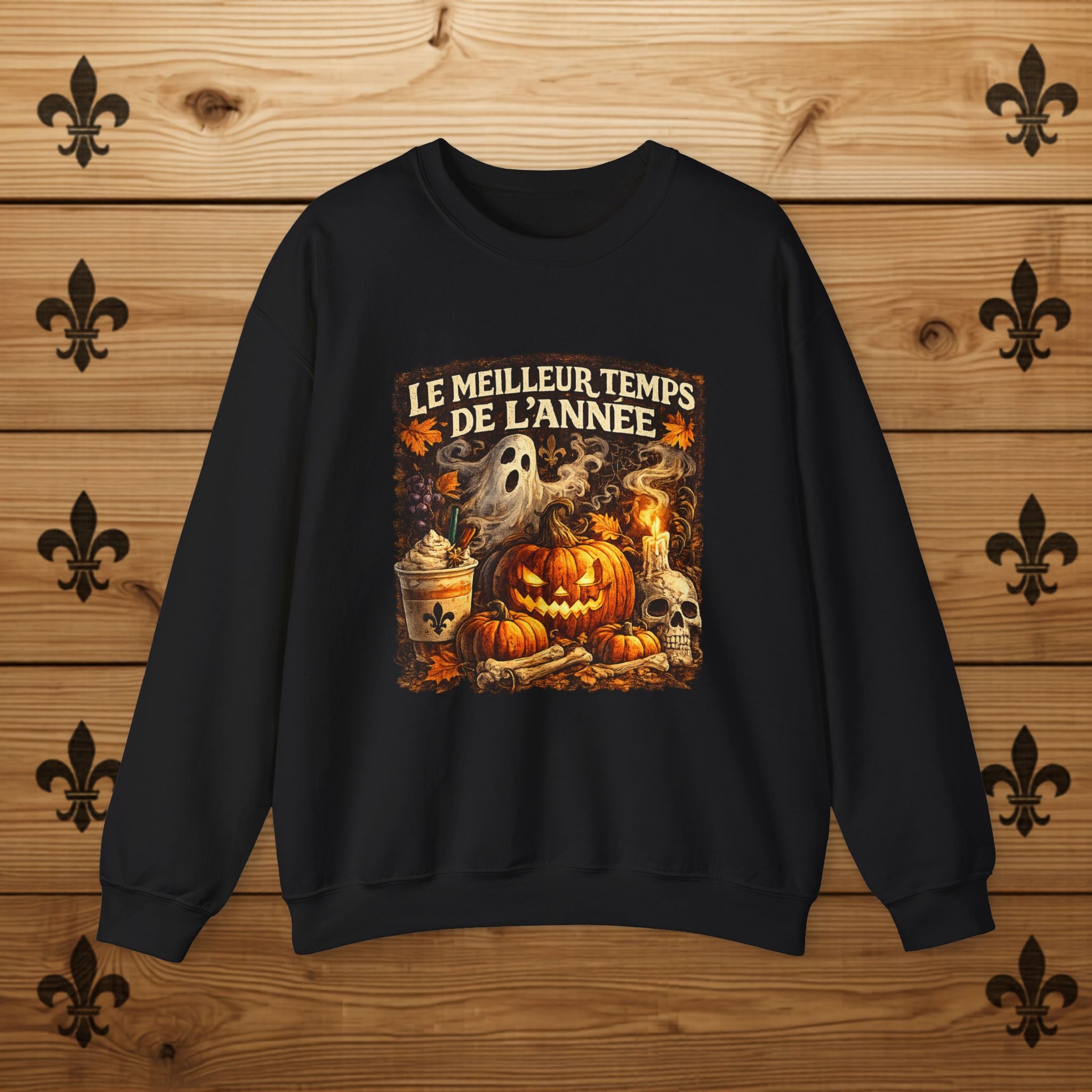 Le meilleur temps de l'année Halloween Sweatshirt | Pumpkin Ghost Skull Design
