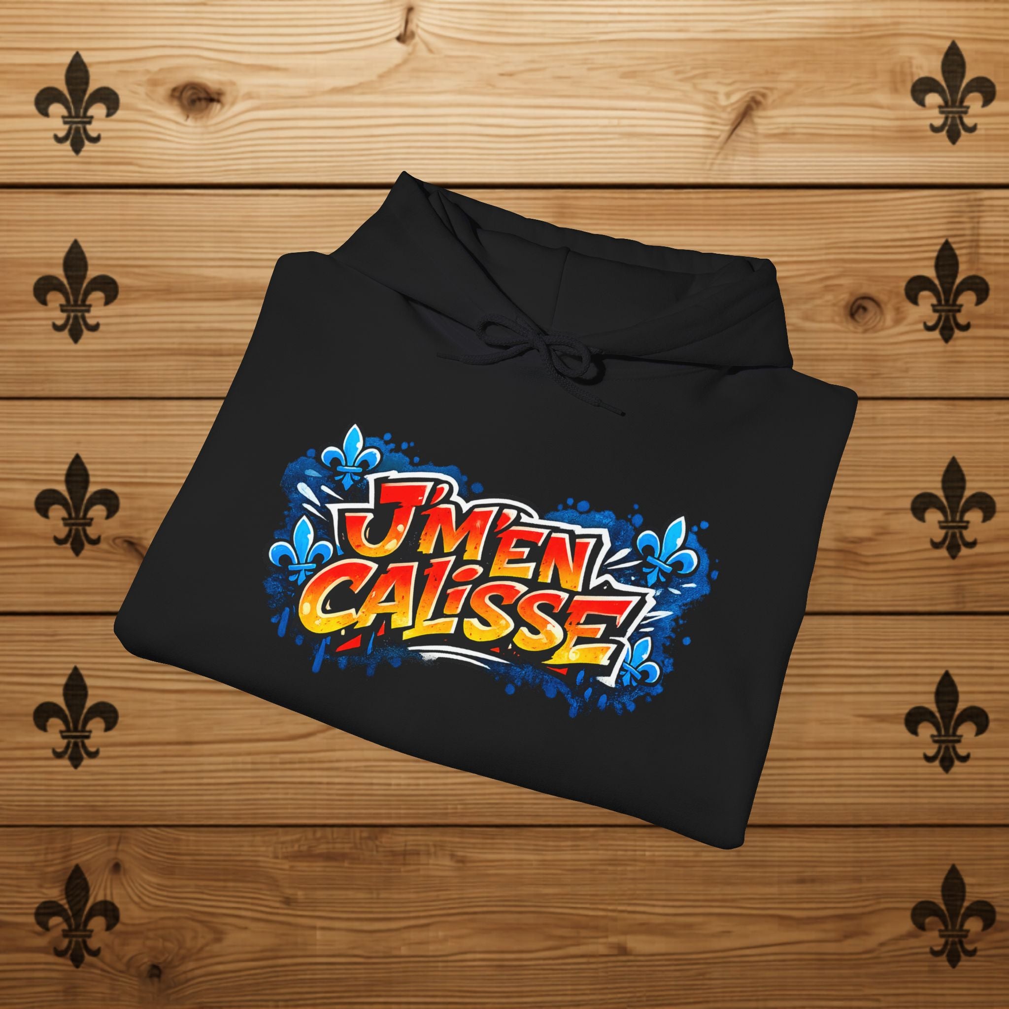 J'm'en Calisse Hoodie Quebecois Slang Sacre Québécois Hoodie Quebec