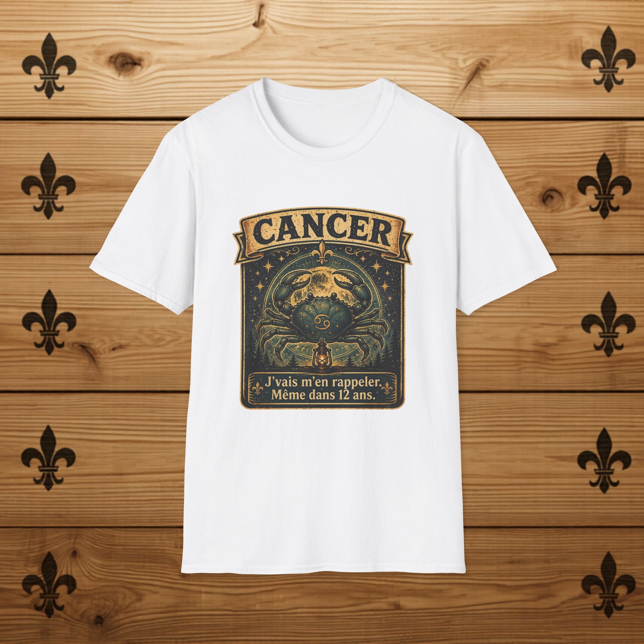 Cancer Zodiac Crab T-Shirt Astrological Sign Horoscope Tee Quebec T-Shirt