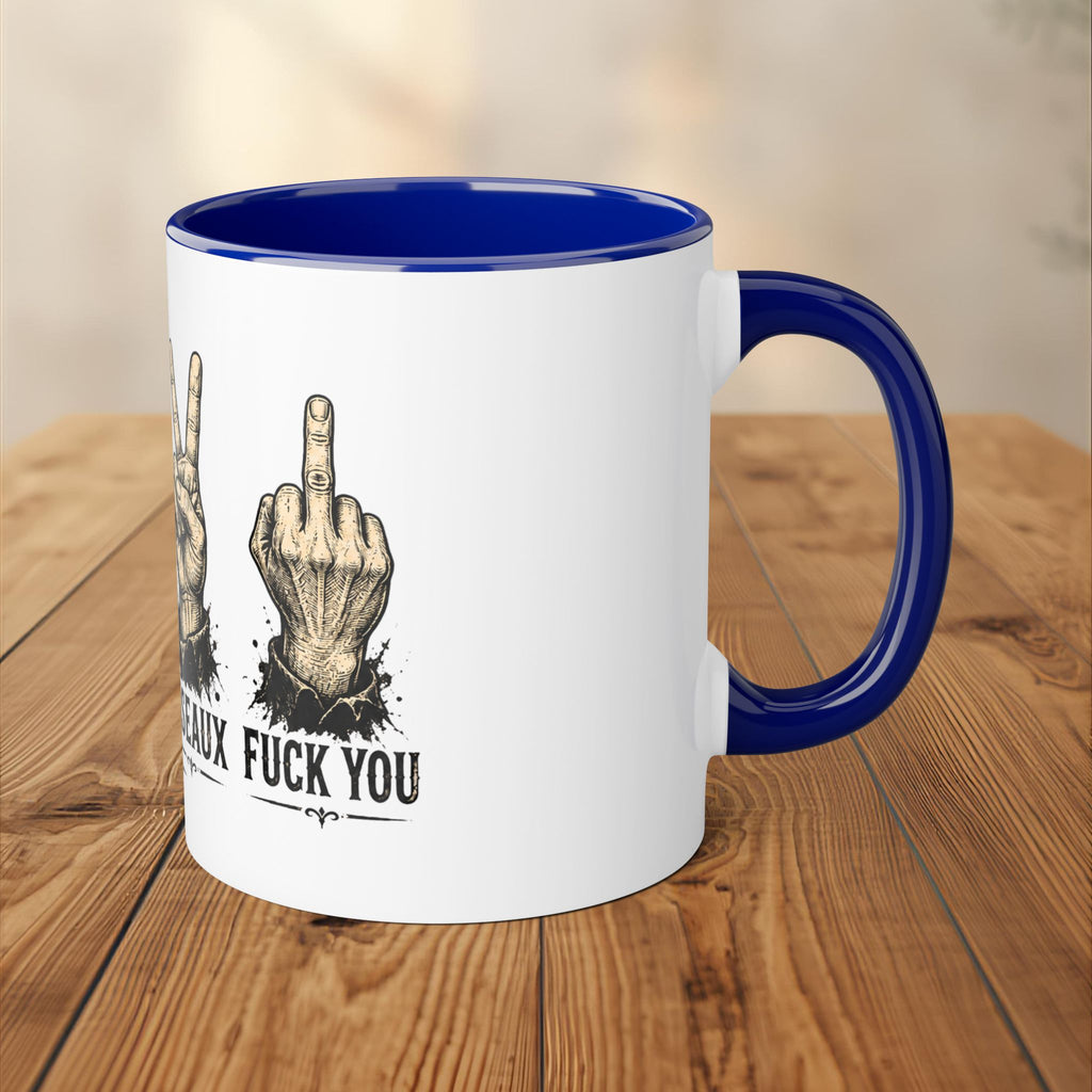 Tasse Roche Papier Ciseaux Tasse Québécoise Drôle et Sarcastique Quebtrash