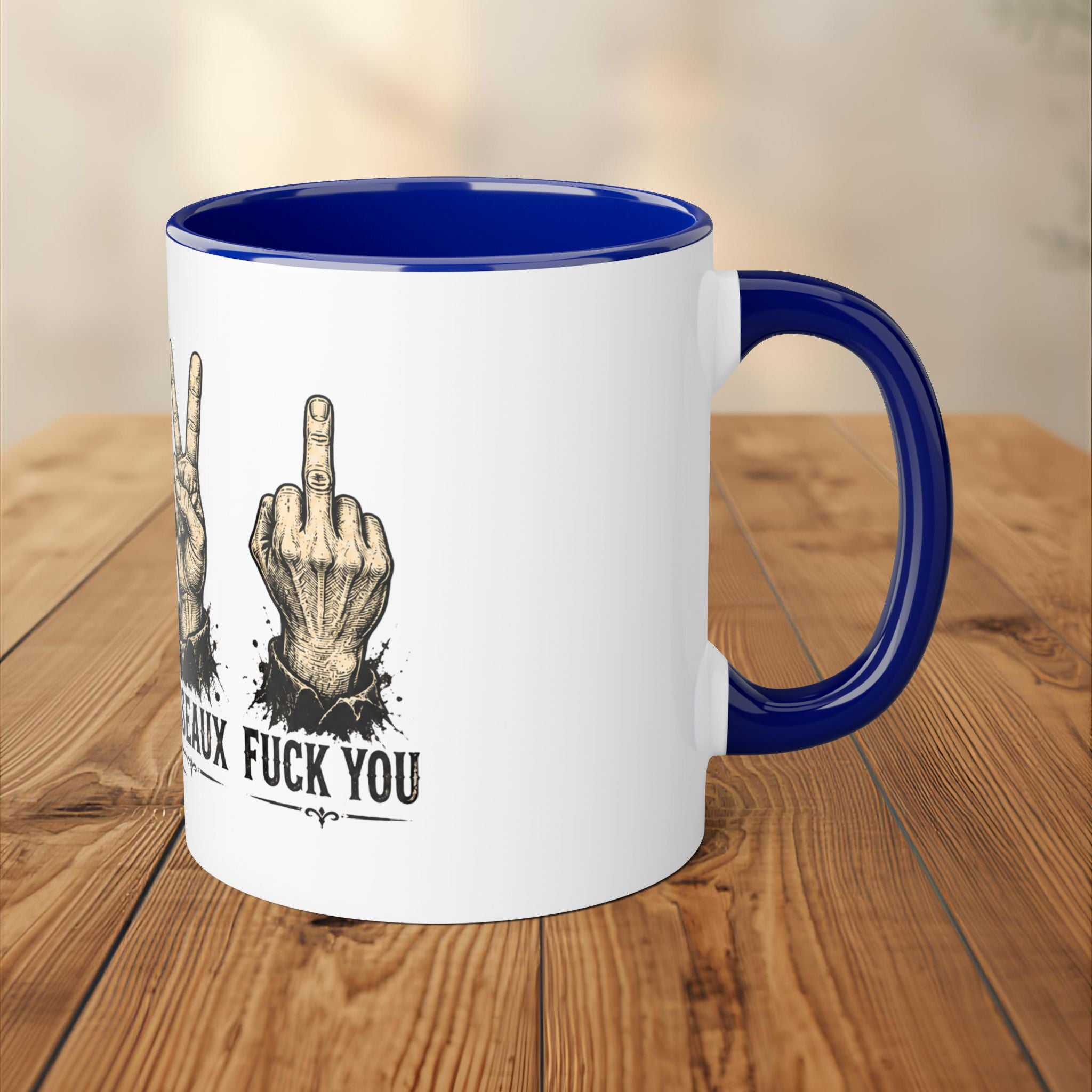 Tasse Roche Papier Ciseaux Tasse Québécoise Drôle et Sarcastique Quebtrash