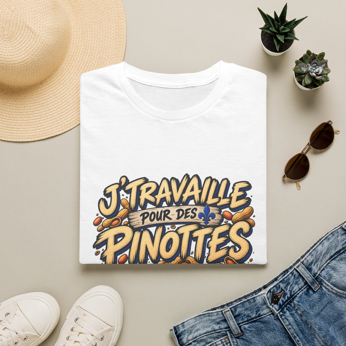 J’Travaille pour des Pinottes - T-Shirt
