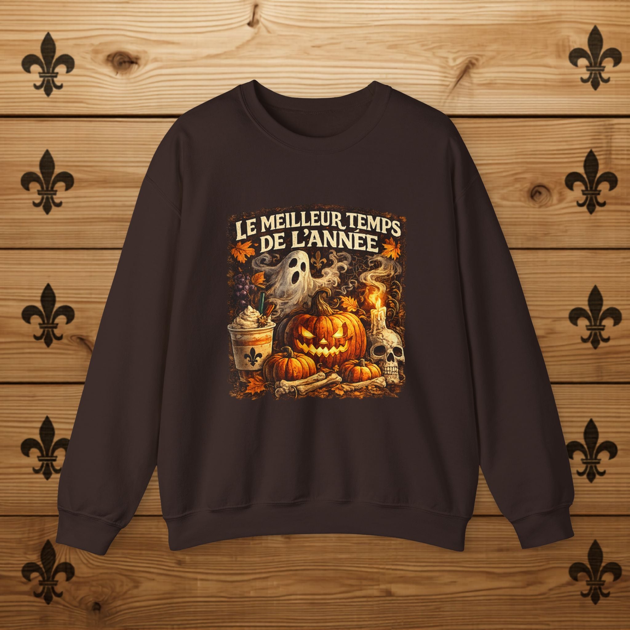 Le meilleur temps de l'année Halloween Sweatshirt | Pumpkin Ghost Skull Design