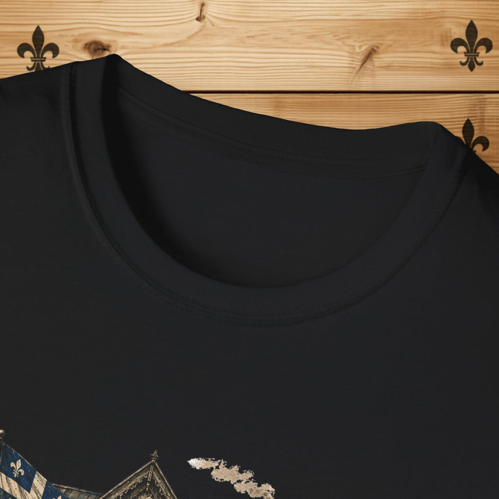 T-Shirt Couple Ferme Hantée Chandail Gothique Québécois Illustration Rustique Americana Couple Halloween