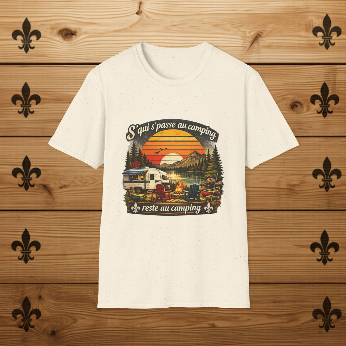 S'qui s'apsse au camping reste au camping - T-Shirt