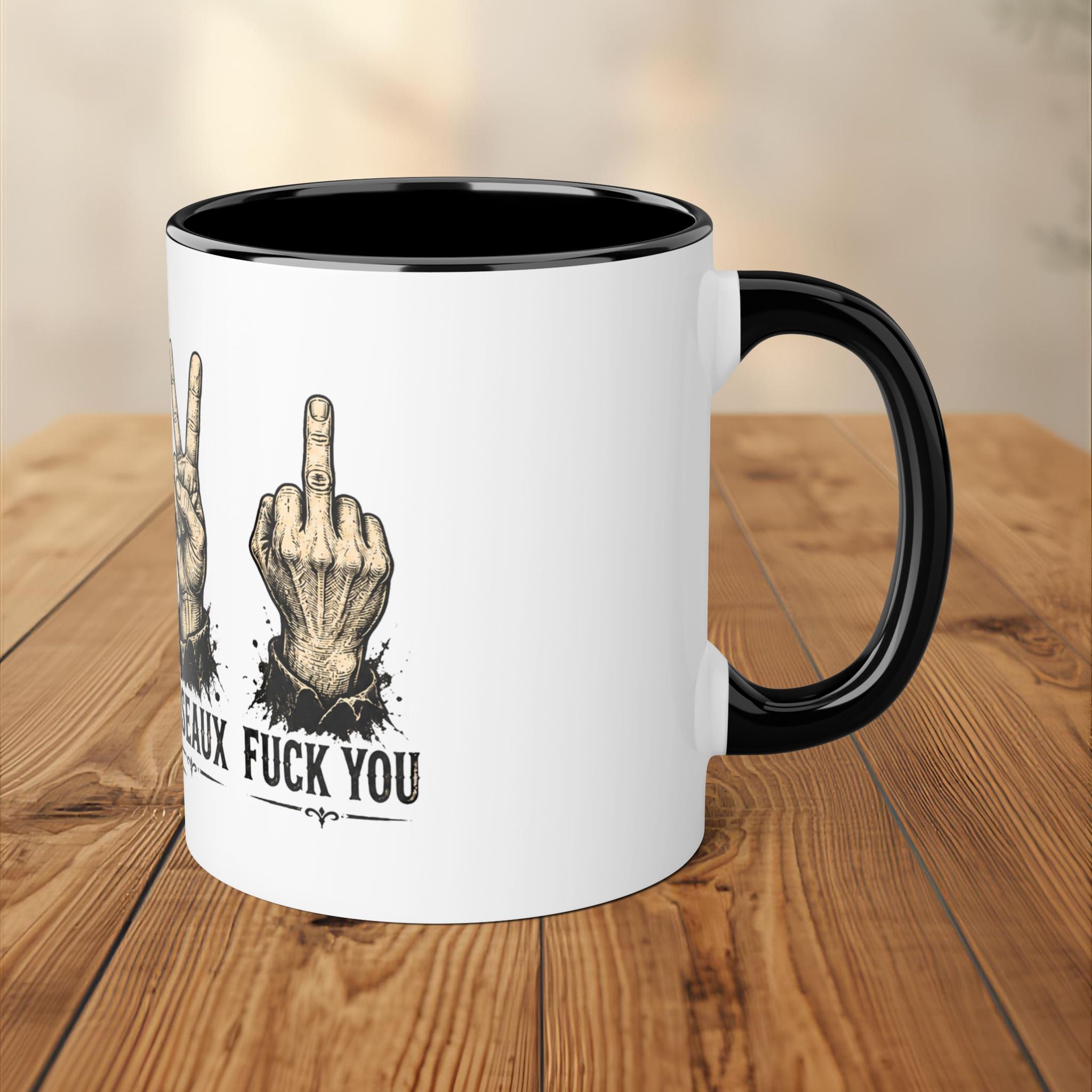 Tasse Roche Papier Ciseaux Tasse Québécoise Drôle et Sarcastique Quebtrash
