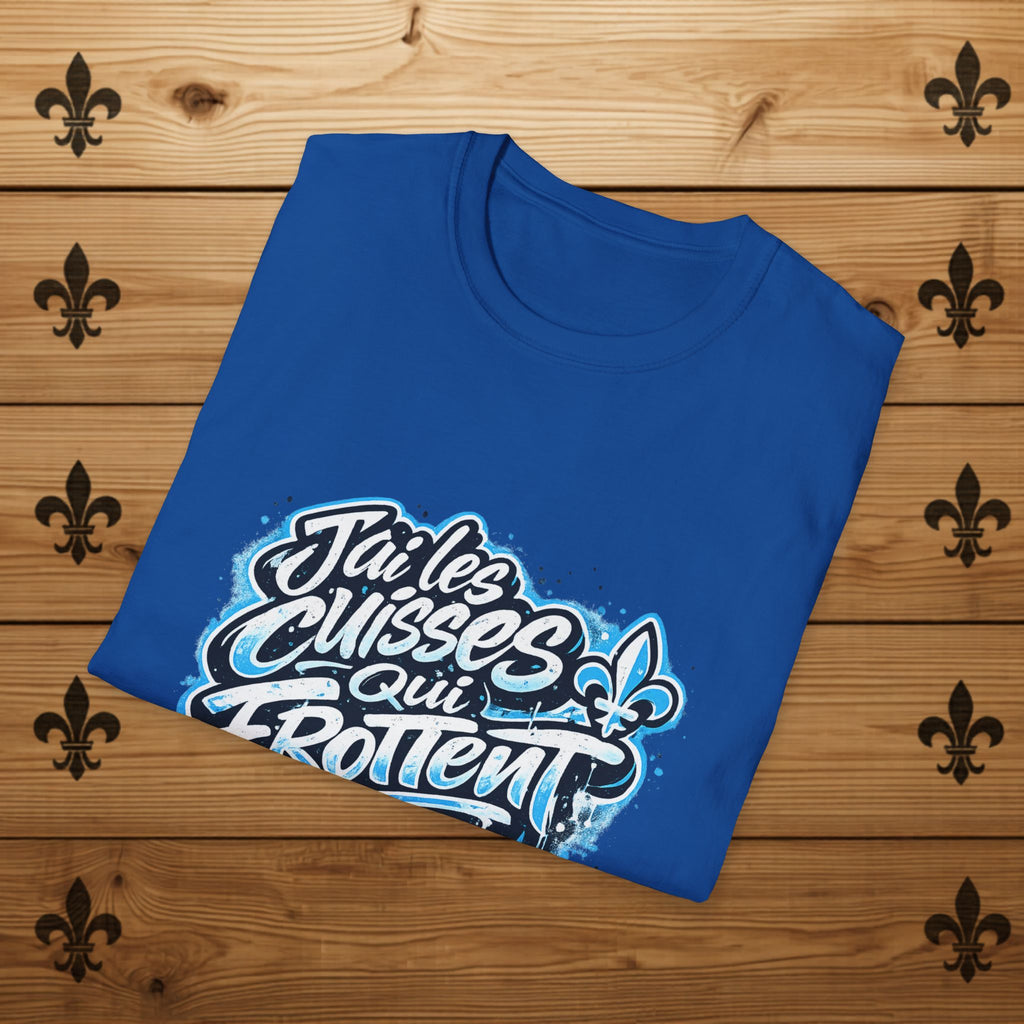 Funny Quebecois T-Shirt Drôle Quebecois T-Shirt Quebec Humour French Canadian Humor Tee Fleur-de-Lys Design
