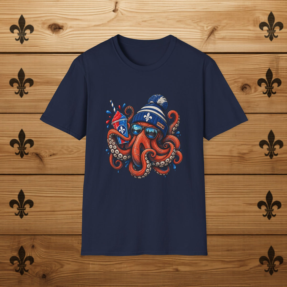 Fleur-de-Lys Octopus - T-Shirt
