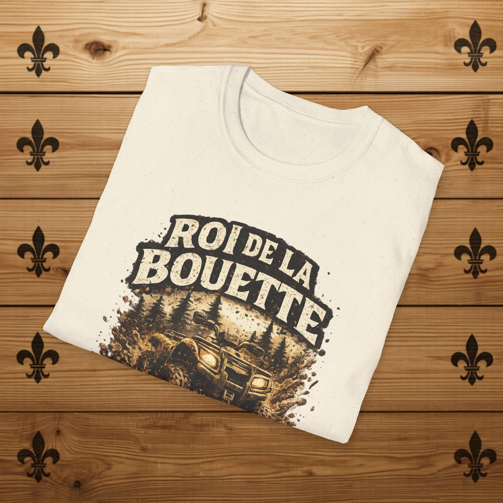 Roi de la Bouette T-Shirt Four Wheeler Mudding Offroad Forest Design Gars de Quatre Roues