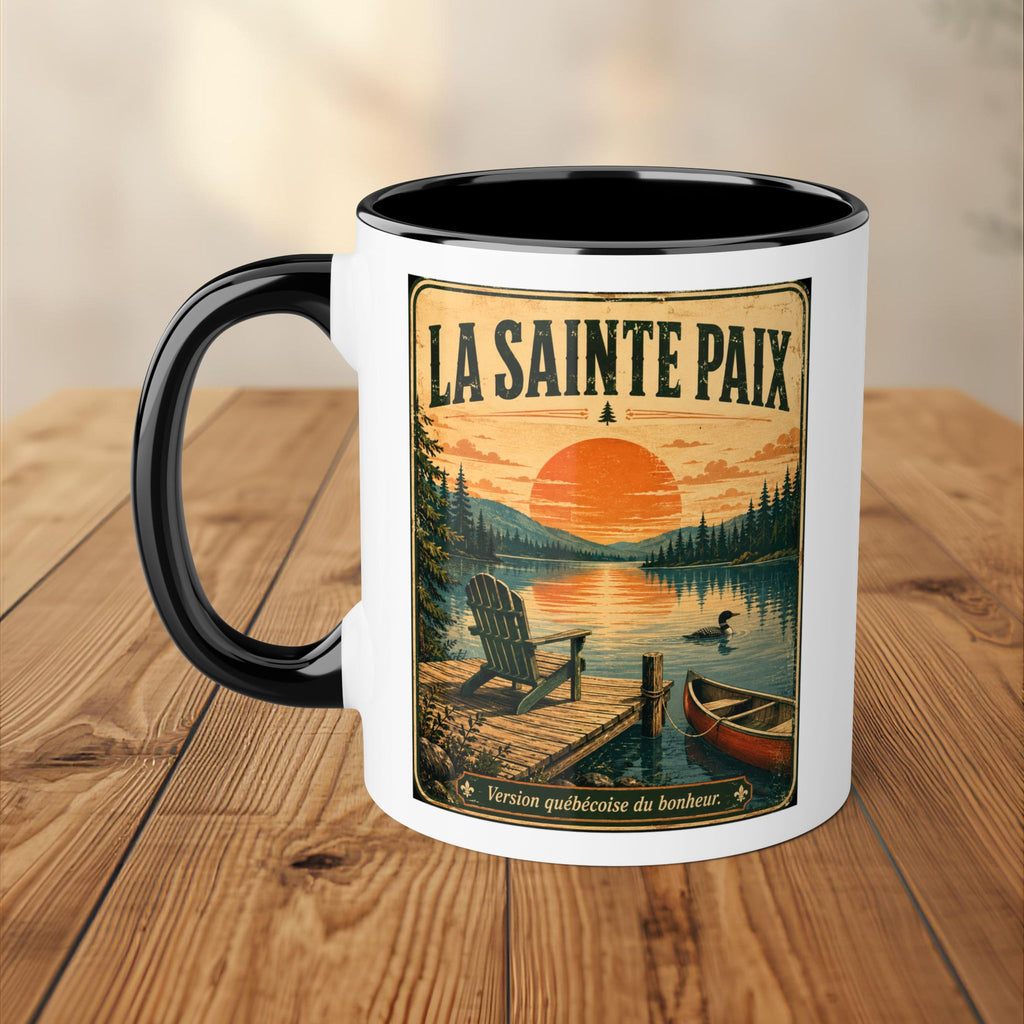 La Sainte Paix Lake Sunset Poster Mug  Accent 11oz