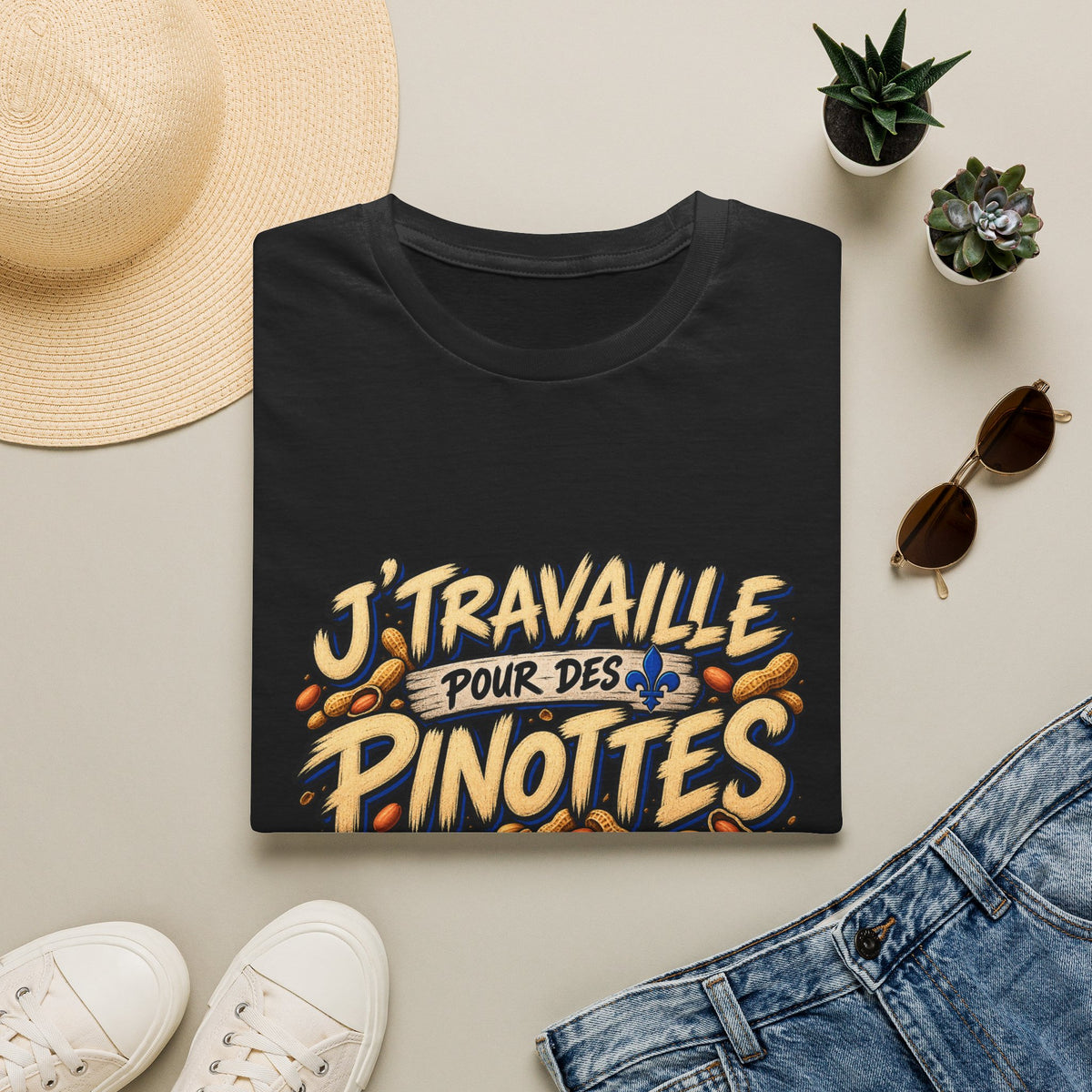 J’Travaille pour des Pinottes - T-Shirt