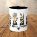 Tasse Roche Papier Ciseaux Tasse Québécoise Drôle et Sarcastique Quebtrash