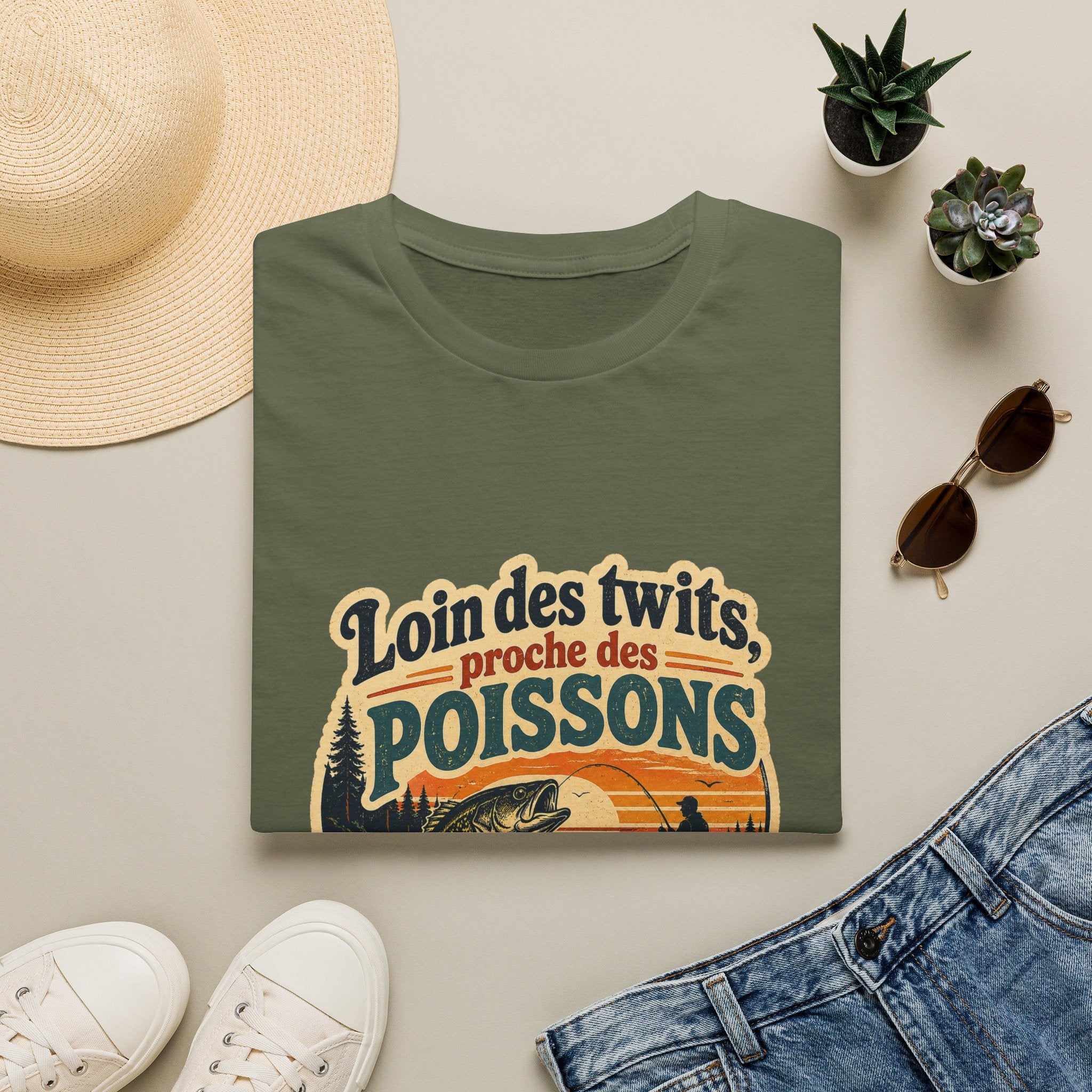 Loin des Twits, Proche des Poissons - T-Shirt