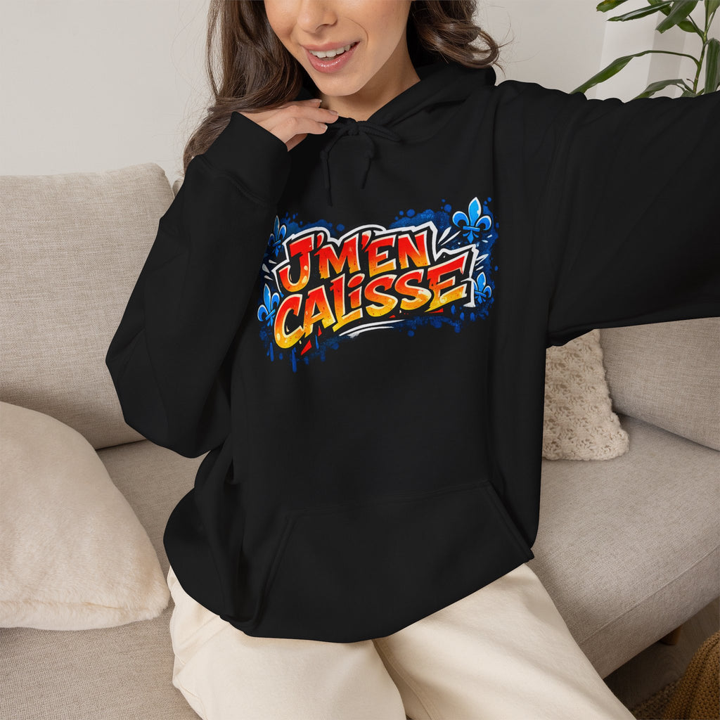 J'm'en Calisse Hoodie Quebecois Slang Sacre Québécois Hoodie Quebec