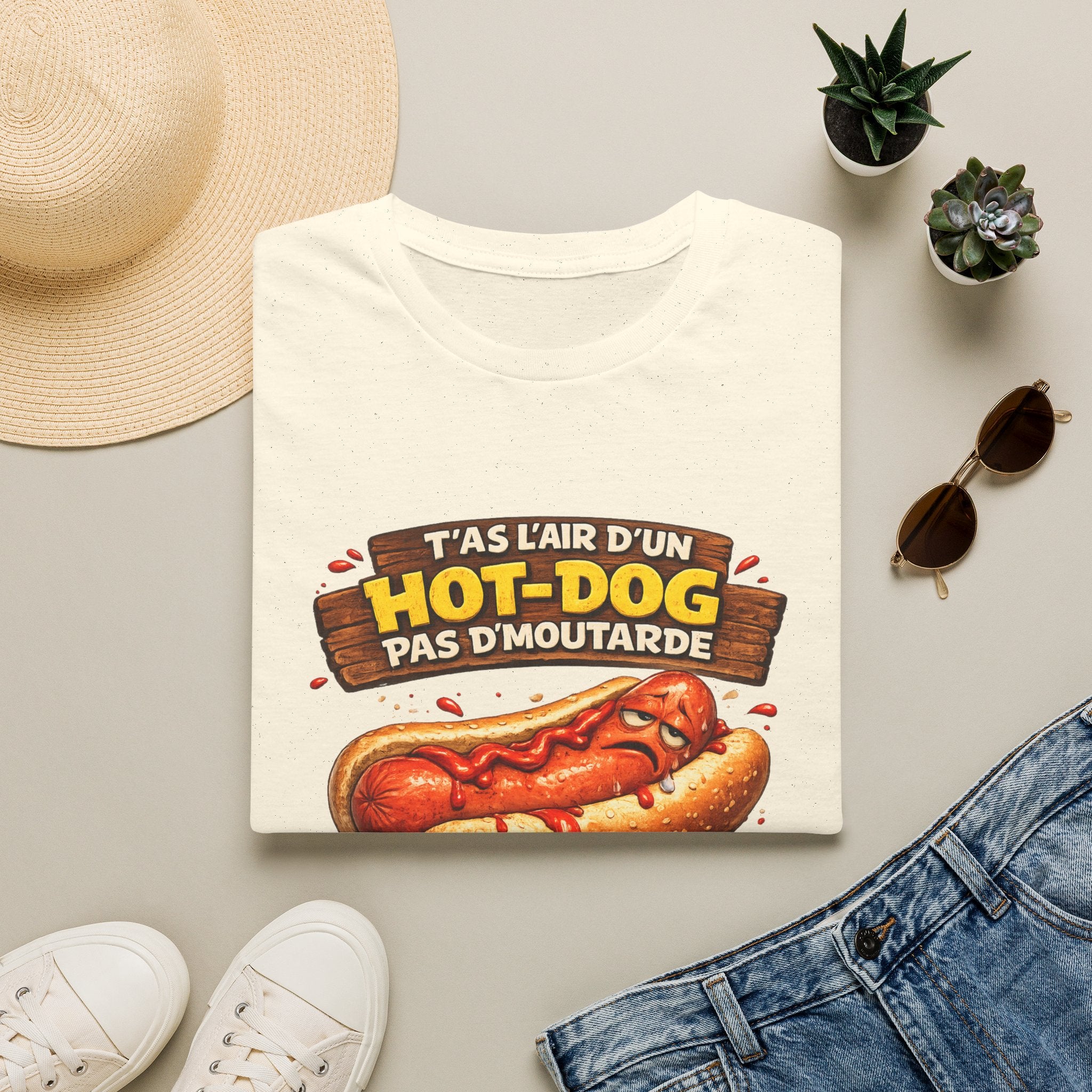 T'as l'air d'un hot-dog pas d'moutarde - T-Shirt