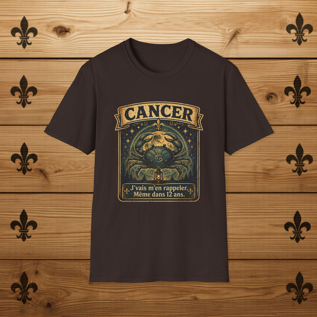 Cancer Zodiac Crab T-Shirt Astrological Sign Horoscope Tee Quebec T-Shirt