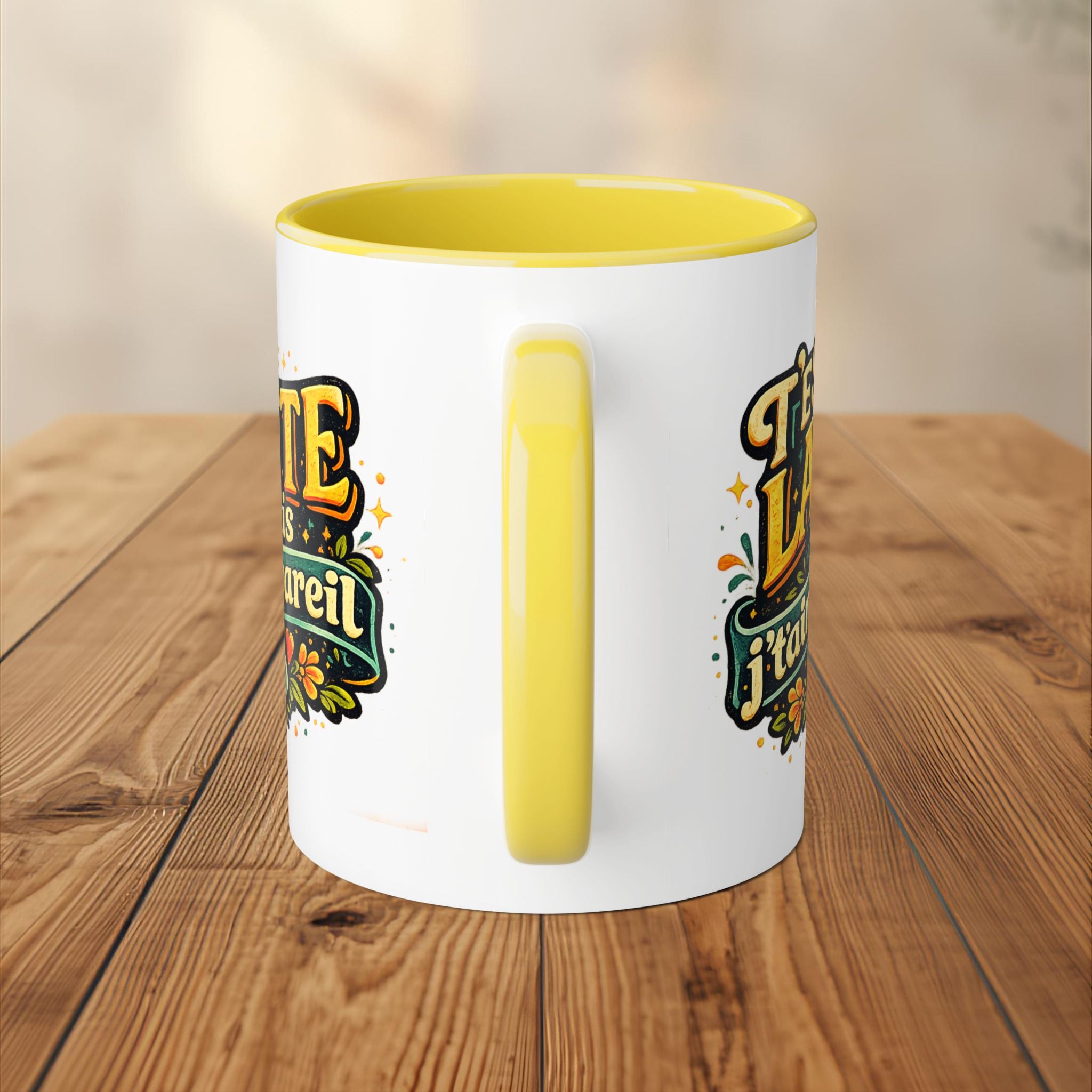 T'es Laitte mais j'taime pareil Mug 11oz Accent Ceramic Mug Tasse Drôle Quebec