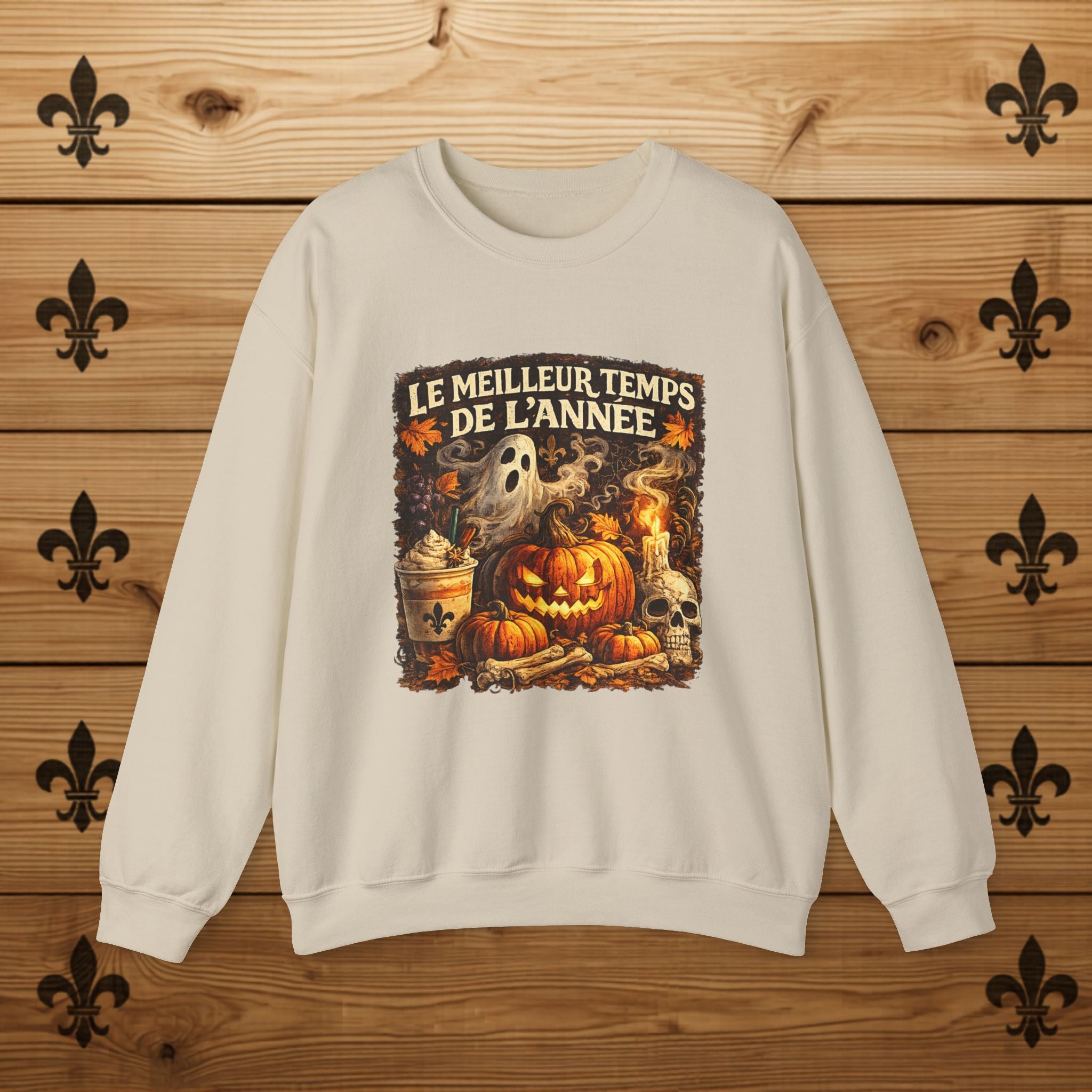 Le meilleur temps de l'année Halloween Sweatshirt | Pumpkin Ghost Skull Design