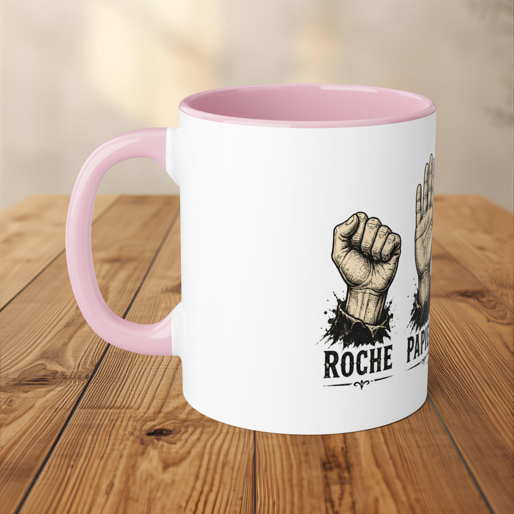 Tasse Roche Papier Ciseaux Tasse Québécoise Drôle et Sarcastique Quebtrash