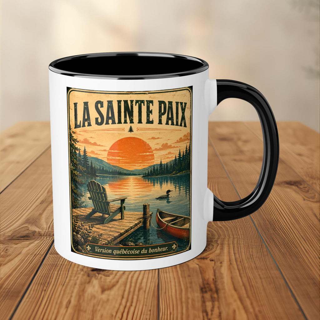 La Sainte Paix Lake Sunset Poster Mug  Accent 11oz