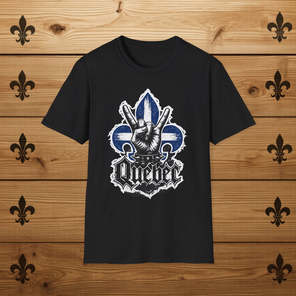 Québec Fleur-de-Lys Metalhead - T-Shirt