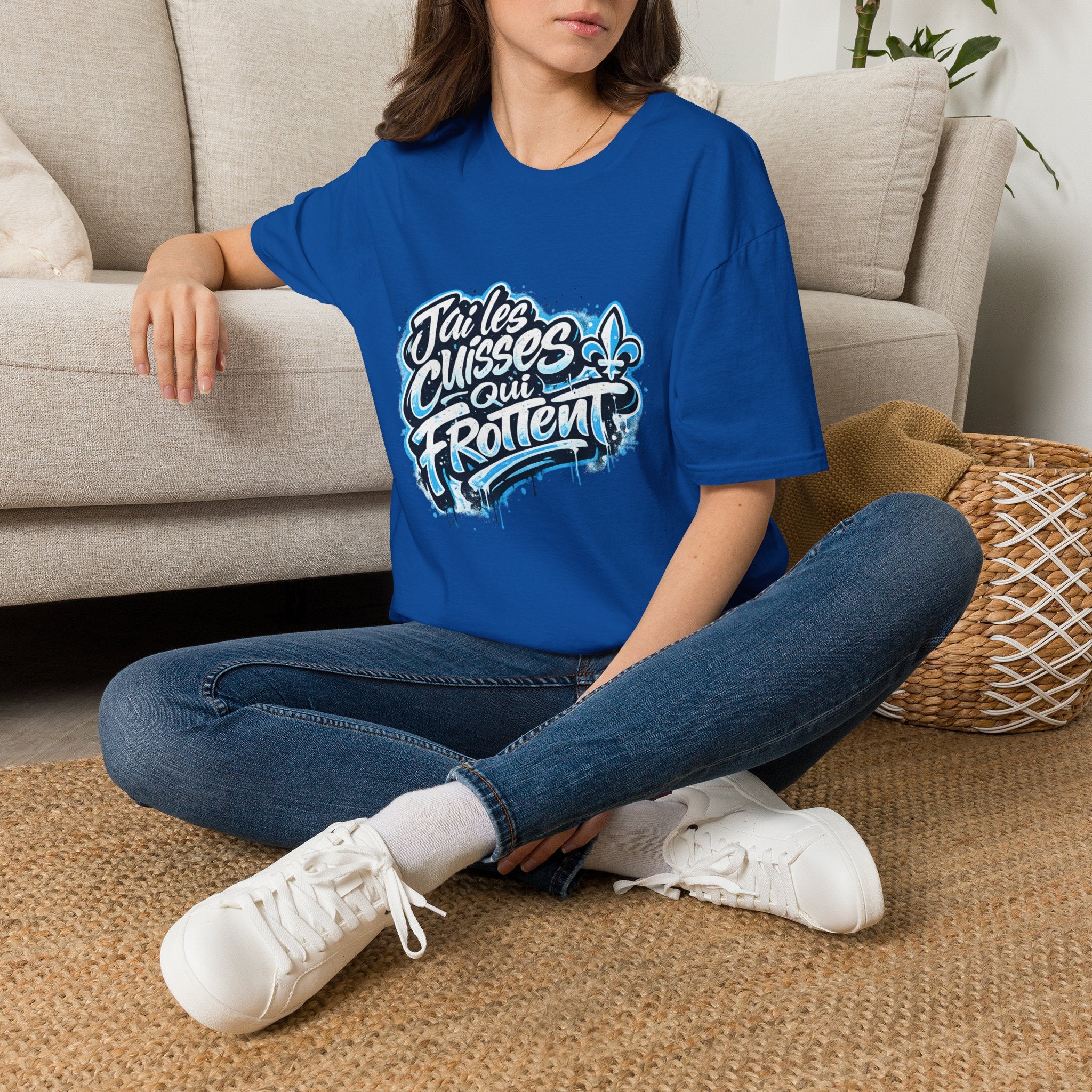 Funny Quebecois T-Shirt Drôle Quebecois T-Shirt Quebec Humour French Canadian Humor Tee Fleur-de-Lys Design