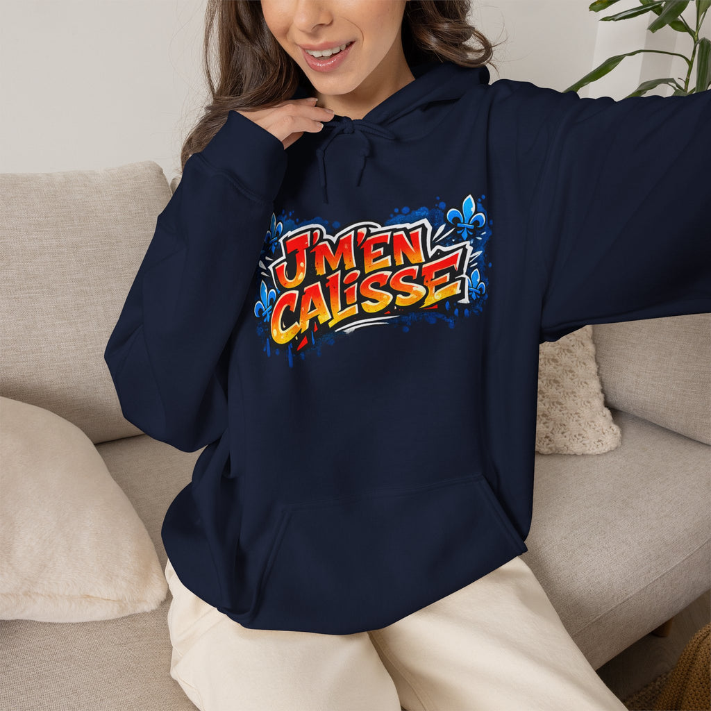 J'm'en Calisse Hoodie Quebecois Slang Sacre Québécois Hoodie Quebec