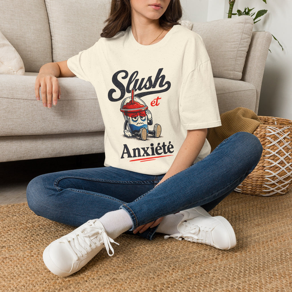 Anxiety Shirt Retro Slushie Tee Quebec Gift T-shirt Drôle Quebecois Quebec Humour