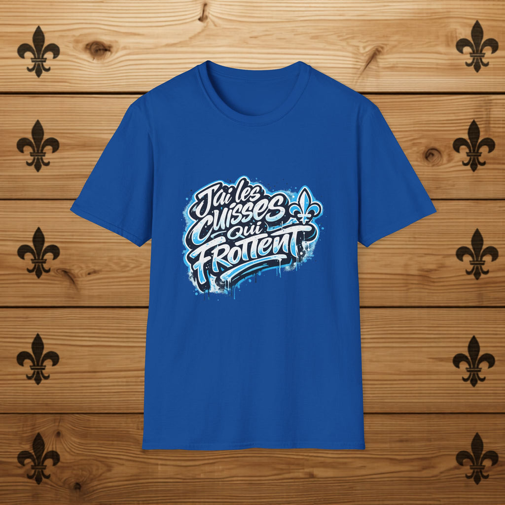 Funny Quebecois T-Shirt Drôle Quebecois T-Shirt Quebec Humour French Canadian Humor Tee Fleur-de-Lys Design