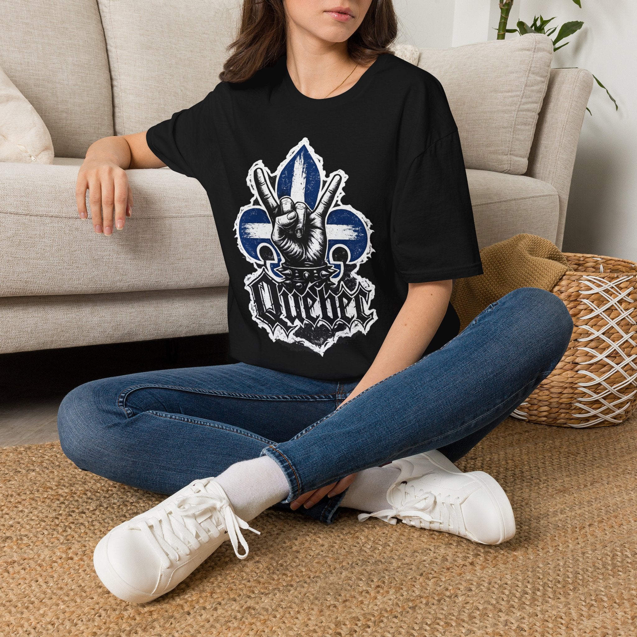 Québec Fleur-de-Lys Metalhead - T-Shirt