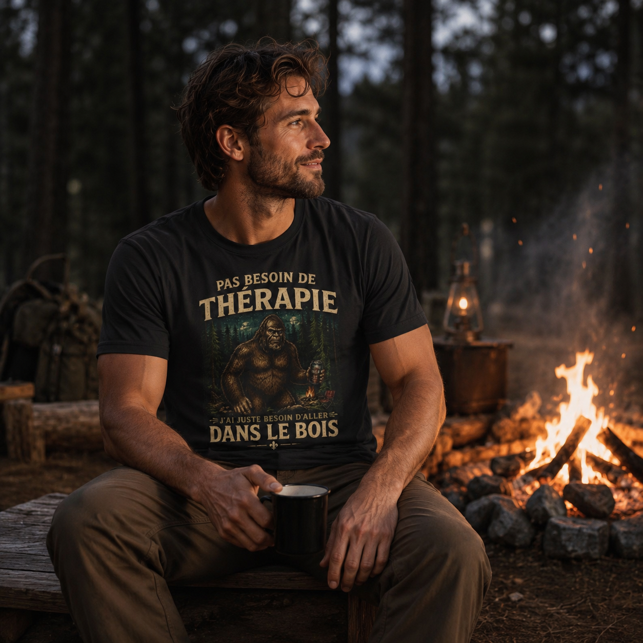 Pas Besoin de Thérapie Sasquatch -T-Shirt