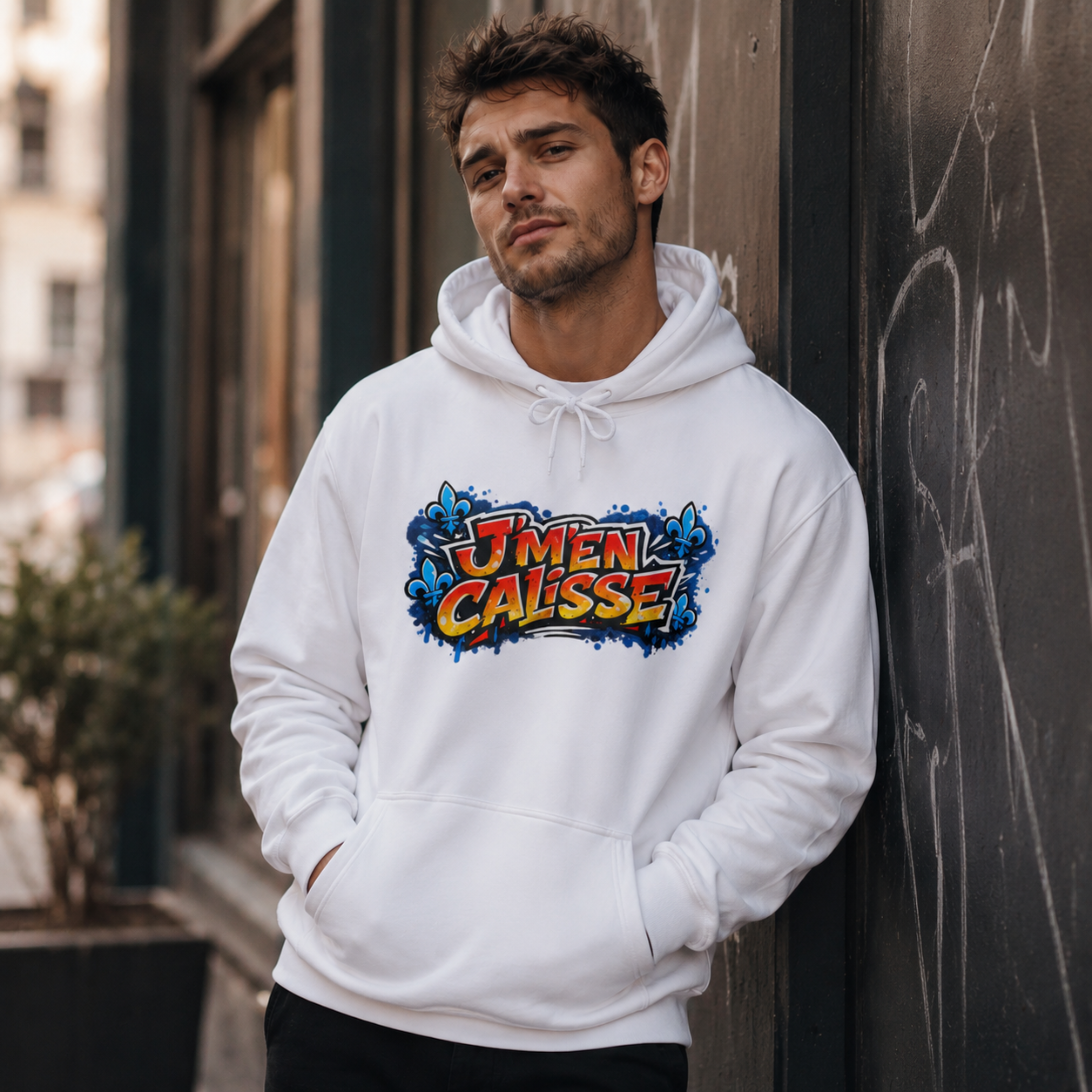 J'm'en Calisse Hoodie Quebecois Slang Sacre Québécois Hoodie Quebec
