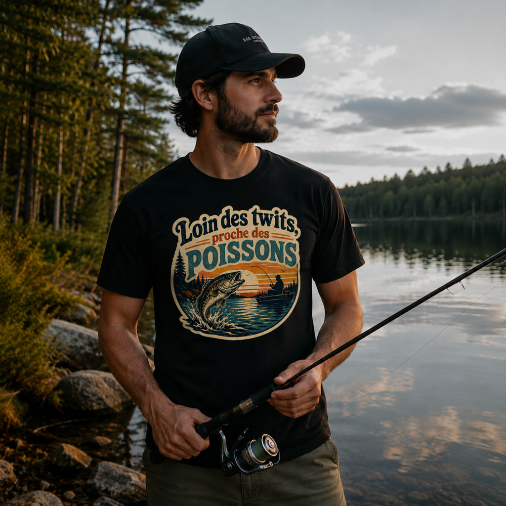 Loin des Twits, Proche des Poissons - T-Shirt