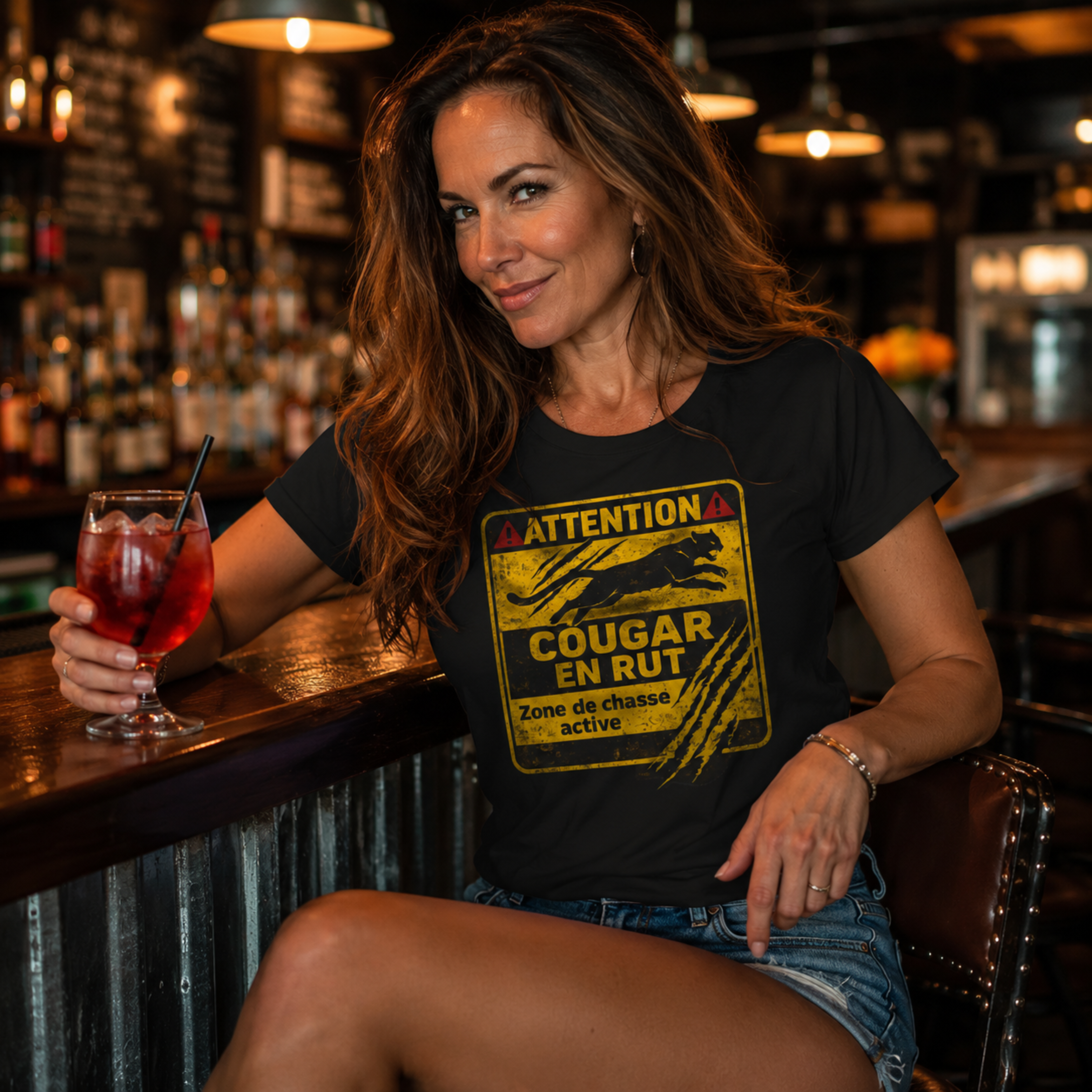 Attention Cougar en Rut - T-Shirt