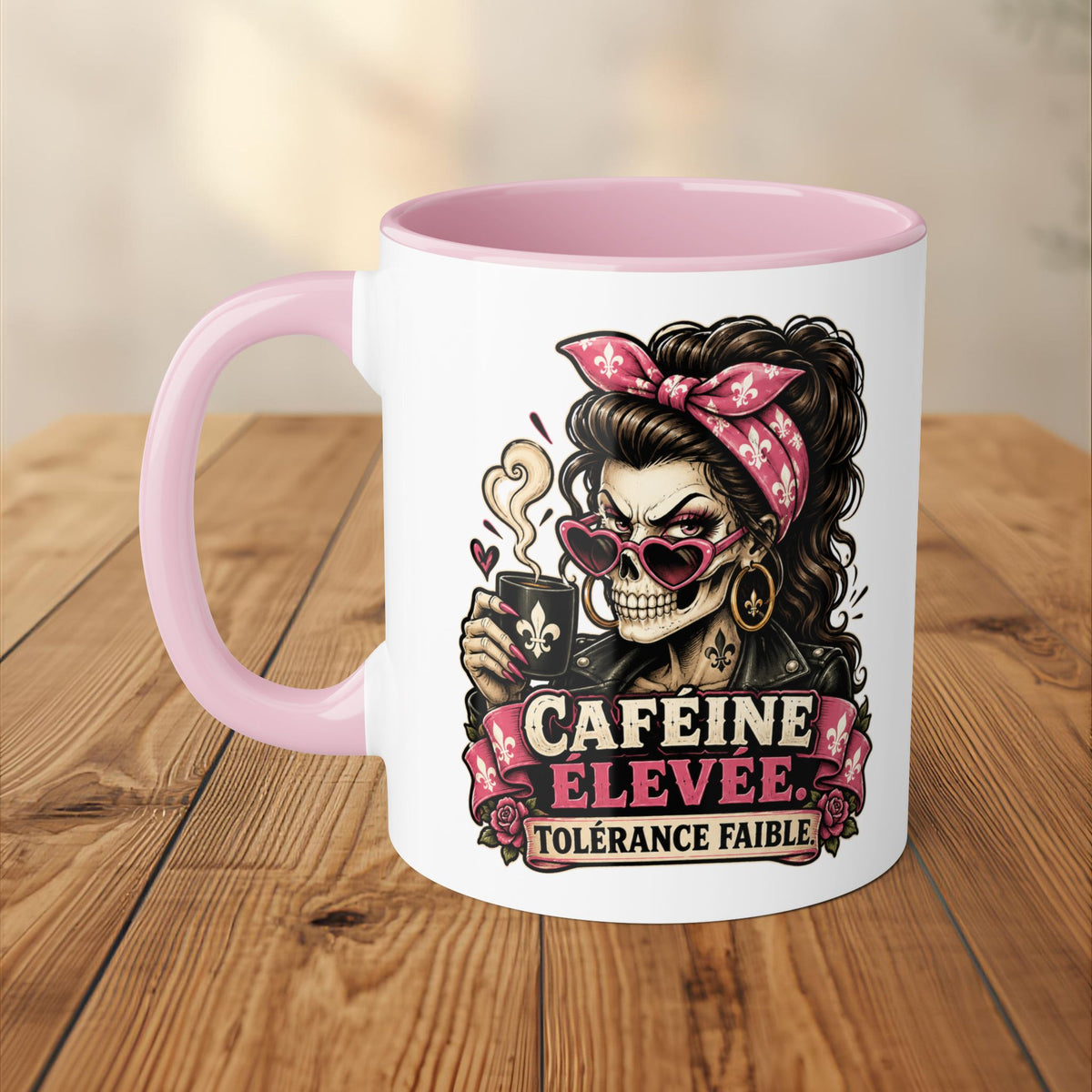 Tasse - Caféine élevée, tolérance faible