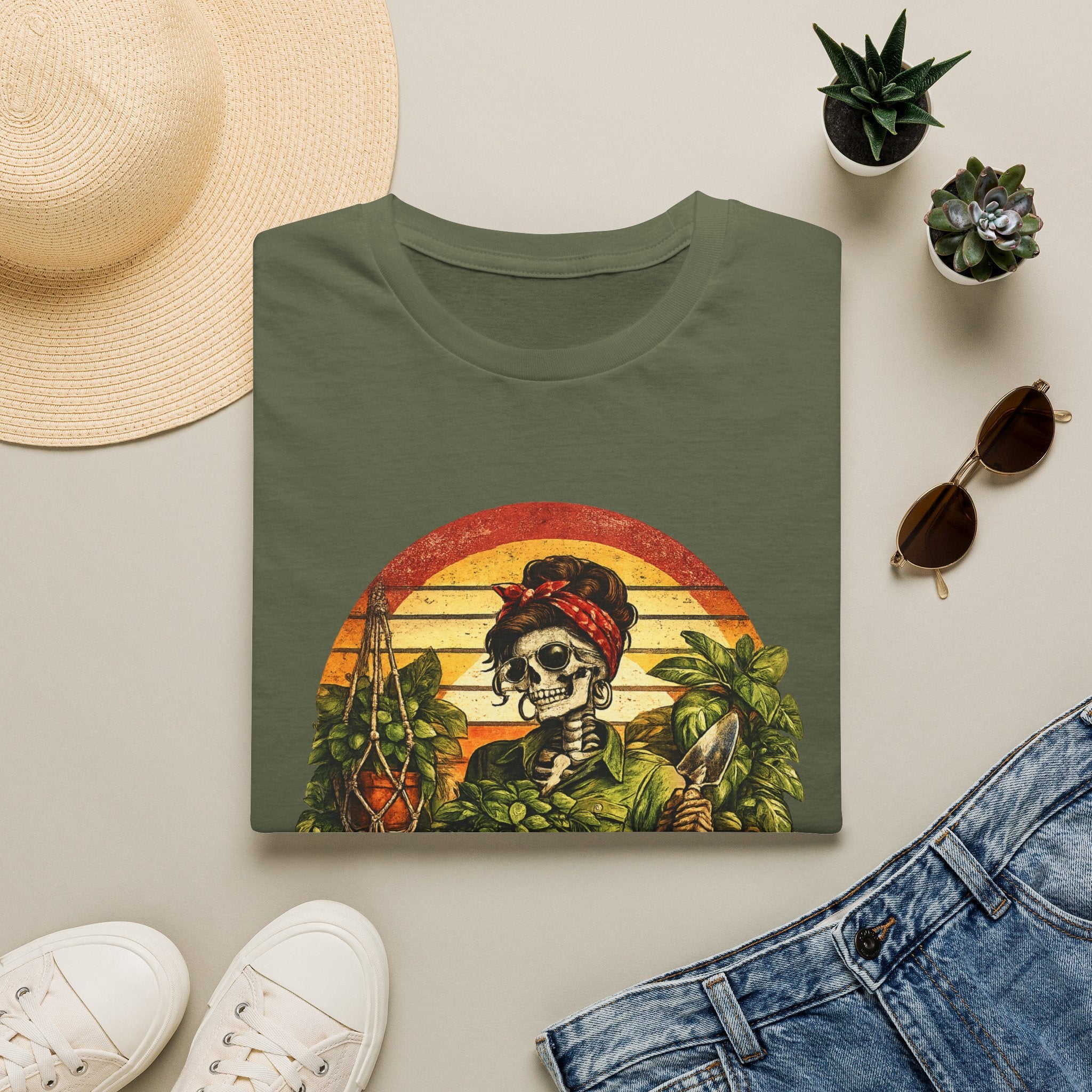 Skeleton Gardener Plant Lady T-Shirt Plant Lady Shirt Plant Lover Tee Plant Mom