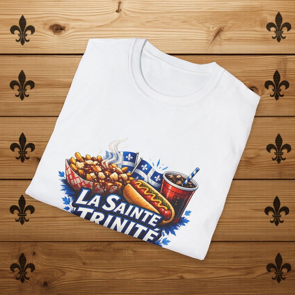 La Sainte Trinité – T-Shirt Québécois Poutine, Hot-Dog & Humour