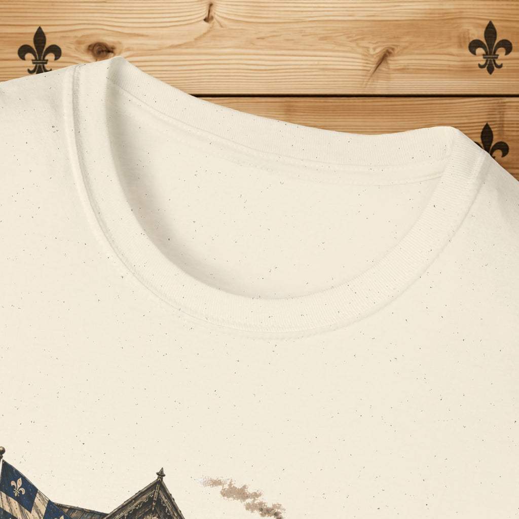 T-Shirt Couple Ferme Hantée Chandail Gothique Québécois Illustration Rustique Americana Couple Halloween