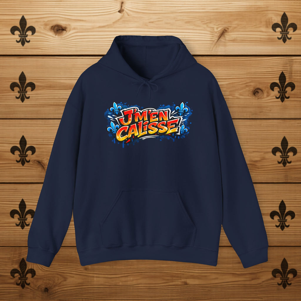 J'm'en Calisse Hoodie Quebecois Slang Sacre Québécois Hoodie Quebec