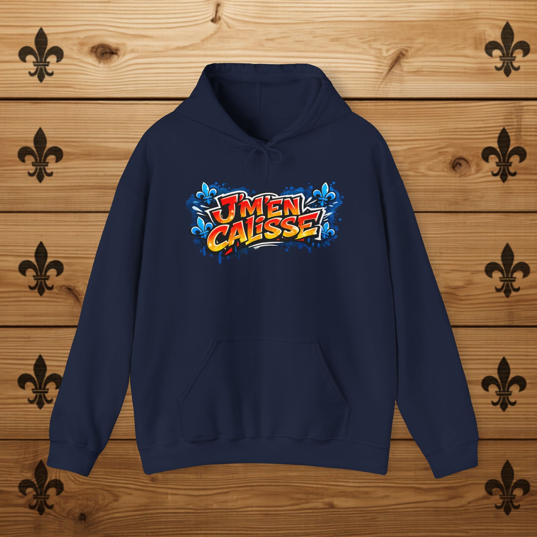 J'm'en Calisse Hoodie Quebecois Slang Sacre Québécois Hoodie Quebec