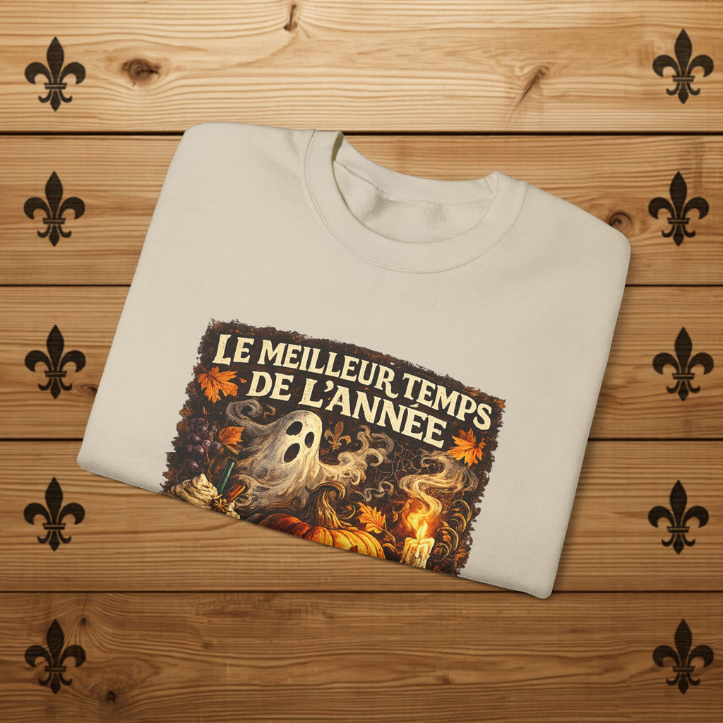 Le meilleur temps de l'année Halloween Sweatshirt | Pumpkin Ghost Skull Design