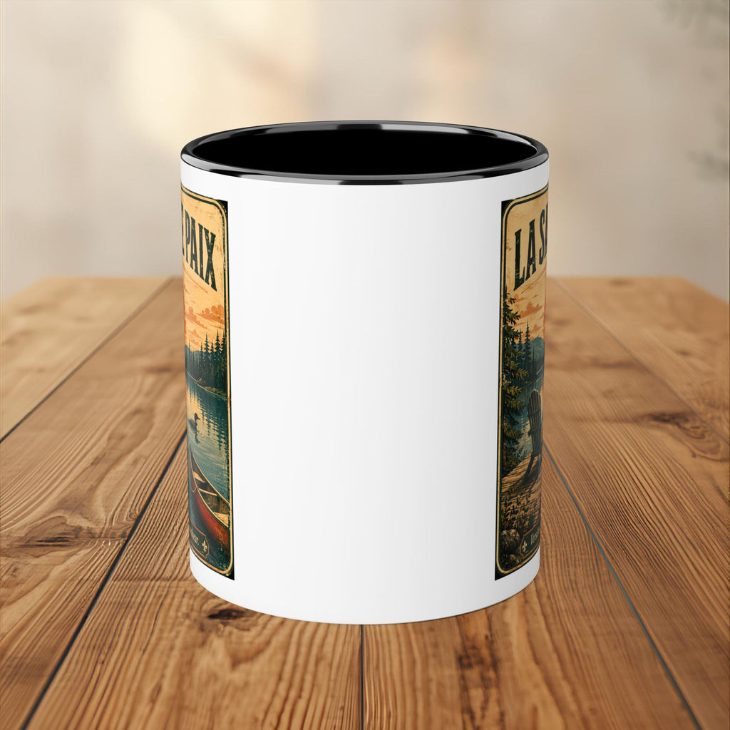 La Sainte Paix Lake Sunset Poster Mug  Accent 11oz
