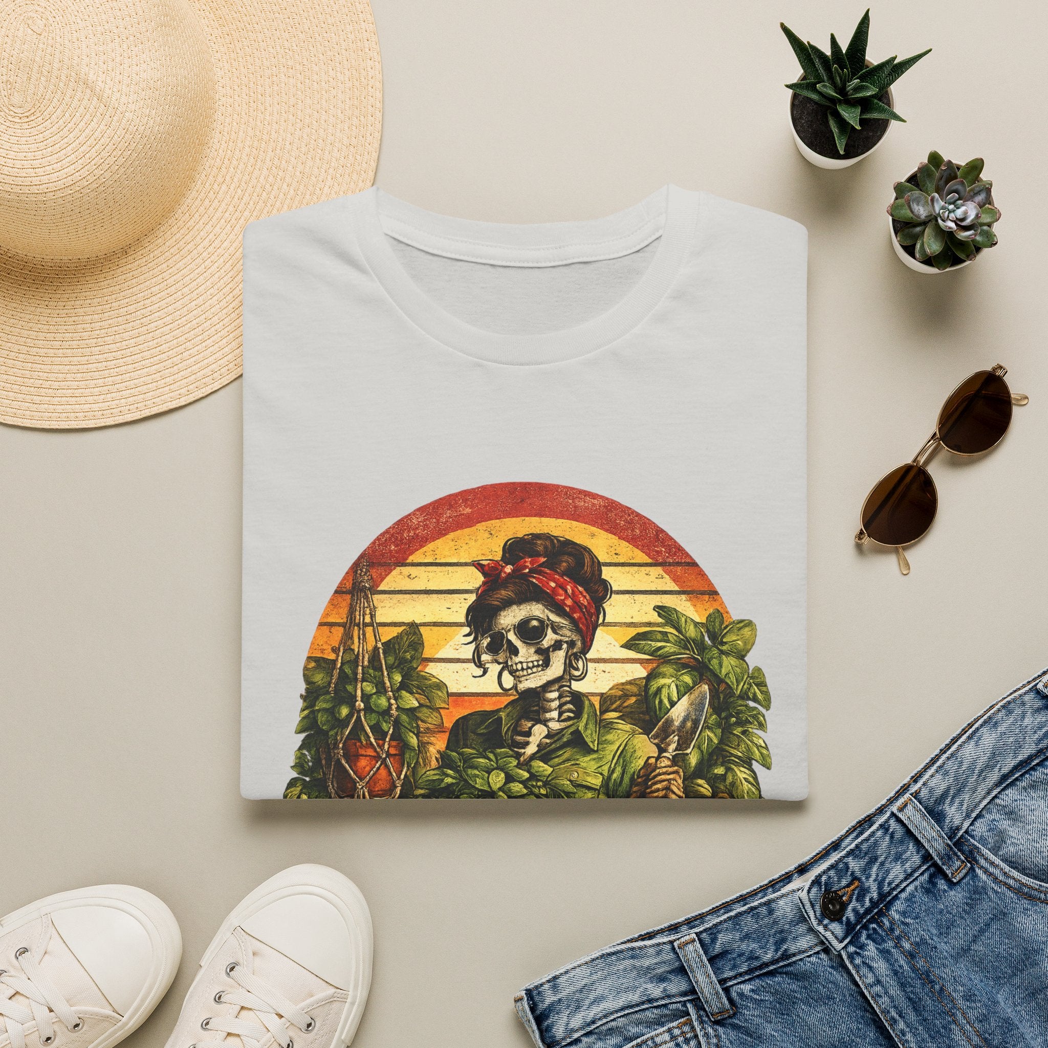 Skeleton Gardener Plant Lady T-Shirt Plant Lady Shirt Plant Lover Tee Plant Mom