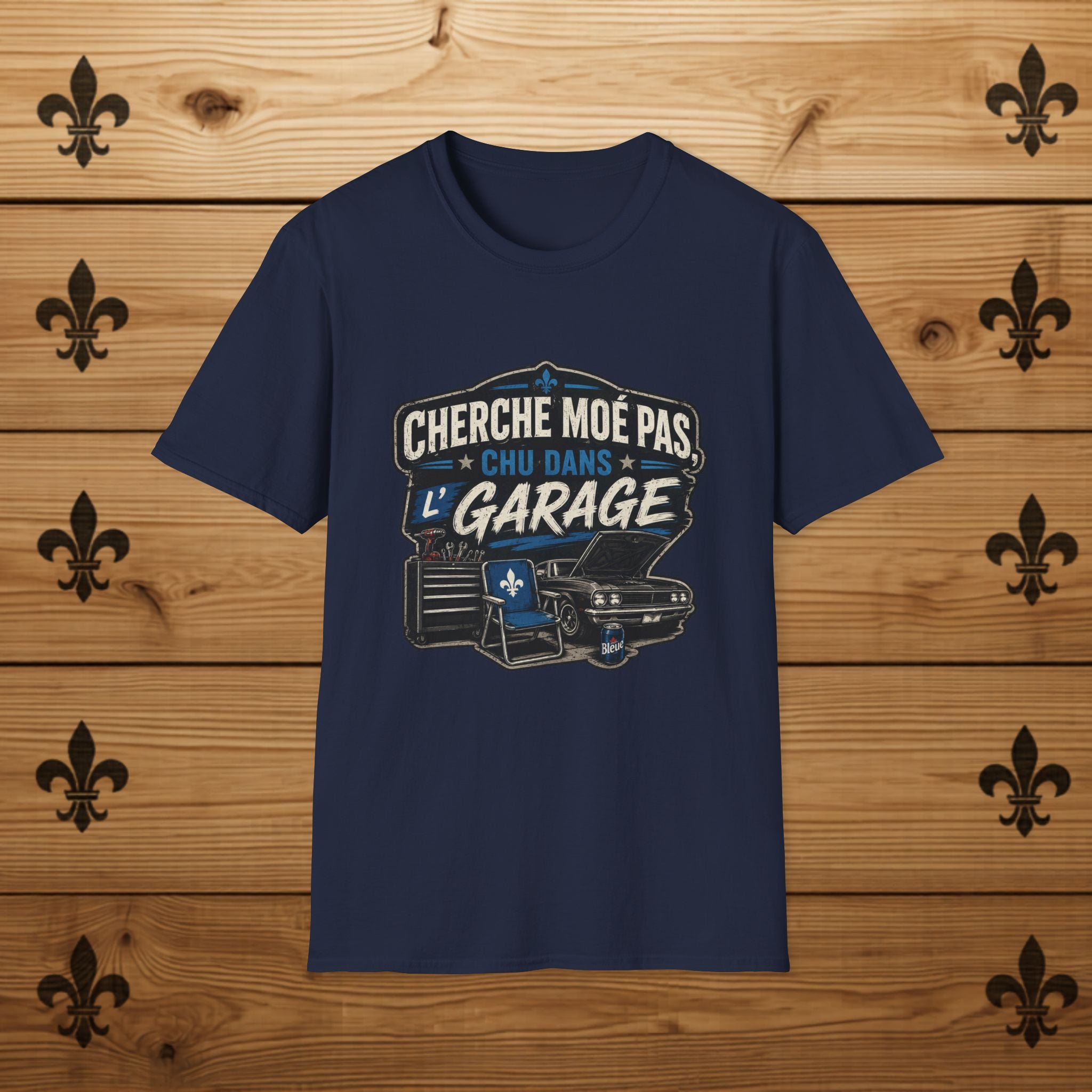 Cherche Moé Pas Chu Dans L'Garage - T-Shirt