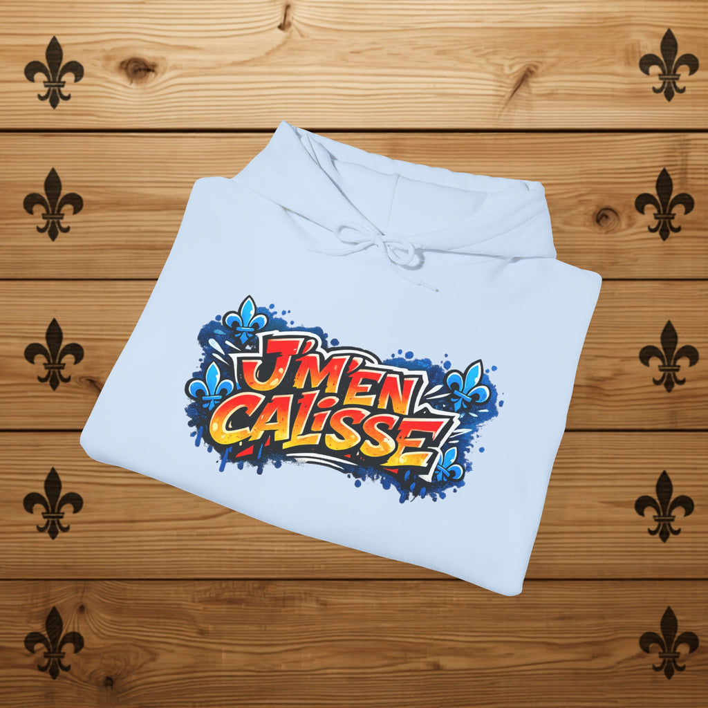 J'm'en Calisse Hoodie Quebecois Slang Sacre Québécois Hoodie Quebec